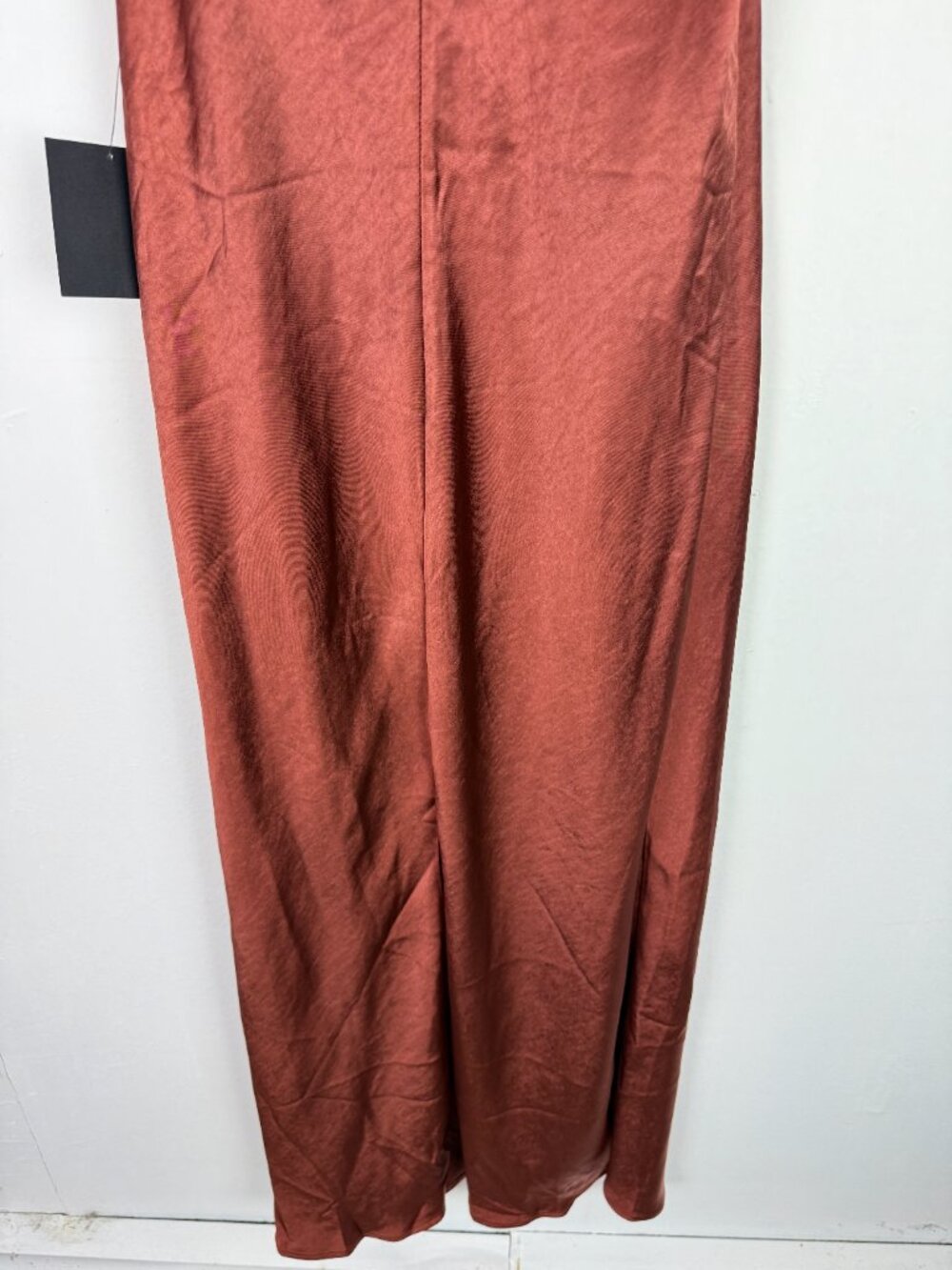 NWT Lulus Love in Your Life Rust Brown Satin Halter Maxi Dress Size XS NEW - Picture 10 of 14